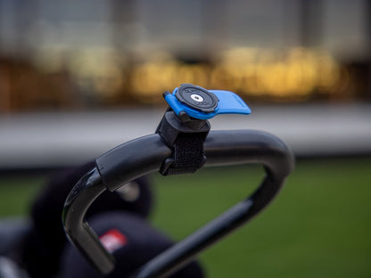 smartphone mount on golf buggy